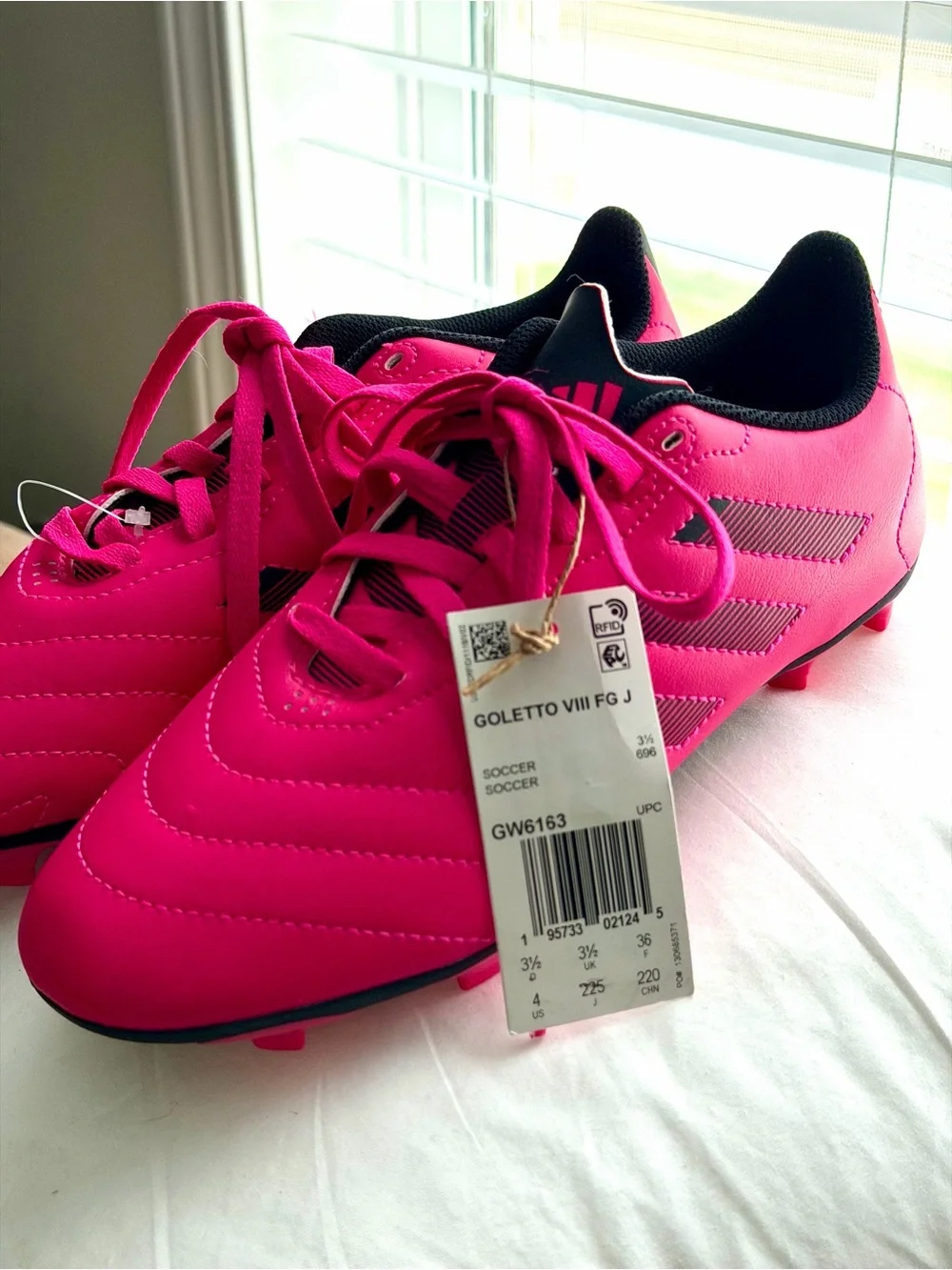 adidas girls Bright Pink Training Sneakers